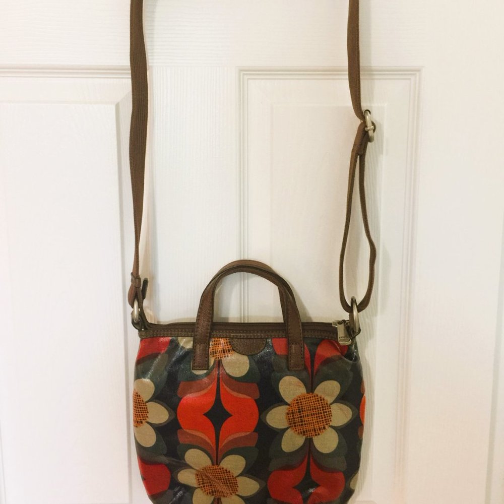 FOSSIL VINTAGE COATED CANVAS CROSSBODY - Picture 3 of 5